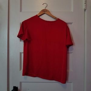 Mossimo LIKE NEW Red Polyester Flowing Blouse